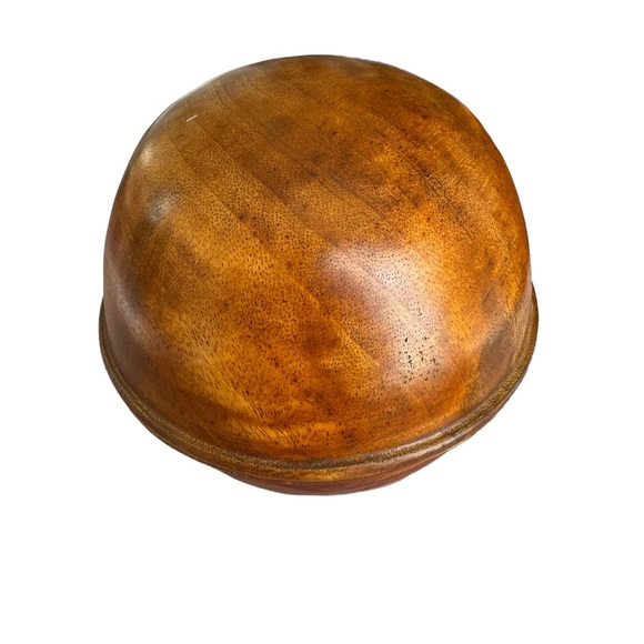 Wickersham Sphere-Shaped Walnut-Like Handmade Turned Wooden Box 5.1” X 4.75” - Picture 5 of 9
